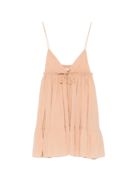 Chloé Ruffled Tiered Dress - Neutrals 