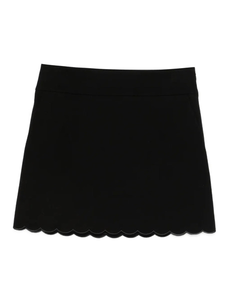  Chloé Scallop-hem Mini Skirt - Black 