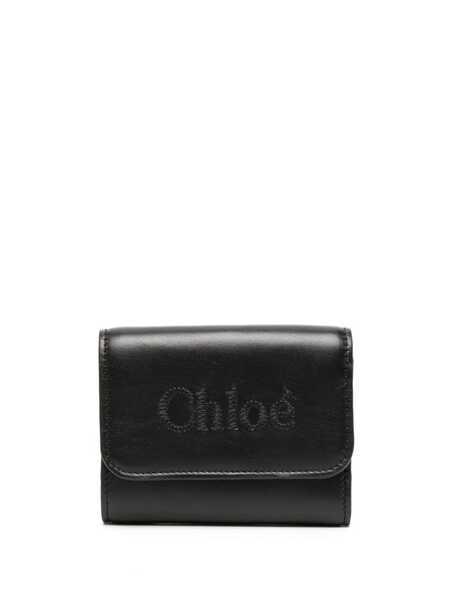  Chloé Sense Tri-fold Leather Wallet - Black 