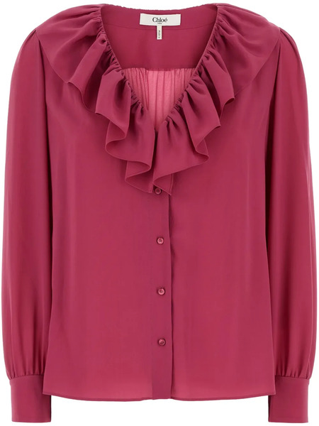  Chloé Silk Blouse - Pink 