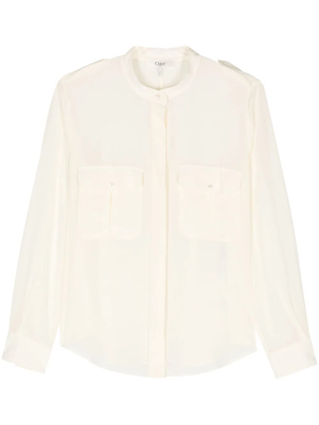  Chloé Silk Shirt - White 
