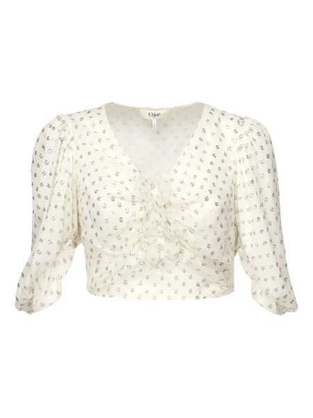  Chloé Silk Top - White 