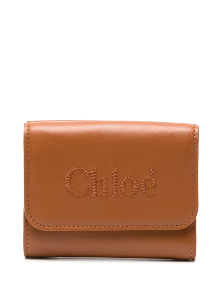  Chloé Small Sense Leather Wallet - Brown 