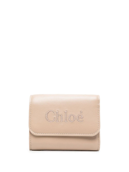  Chloé Small Sense Leather Wallet - Neutrals 