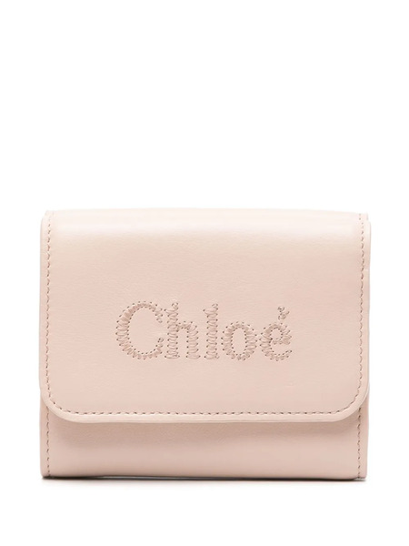 Chloé Small Sense Leather Wallet - Pink 