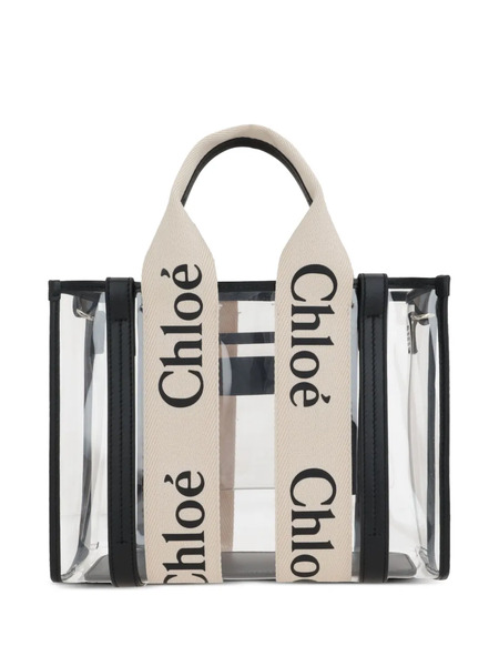  Chloé Small Woody Tote Bag - White 