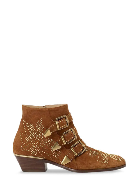  Chloé Susan 40mm Buckled Boots - Brown 