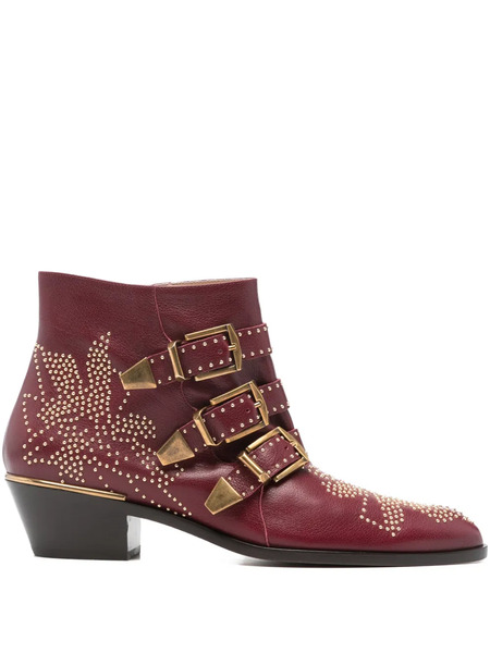  Chloé Susan Studded-embellished Boots - Red 
