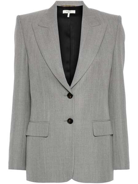  Chloé Tailored Wool Blazer - Grey 