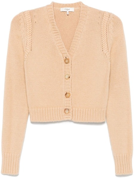  Chloé V-neck Cardigan - Neutrals 