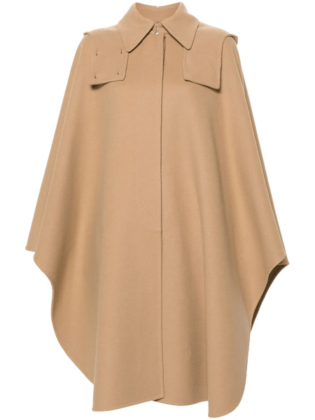  Chloé Wool-blend Felted Cape - Brown 