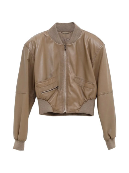  Chloé Zip Leather Jacket - Brown 