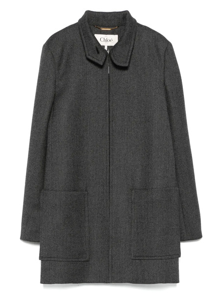  Chloé Zip-up Oversize Coat - Grey 