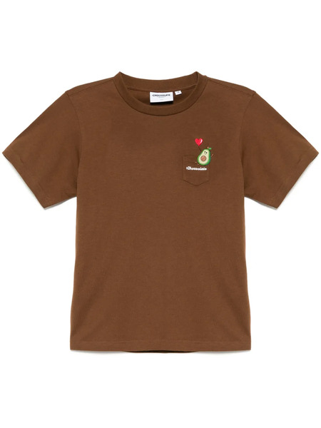  Chocoolate Avocado-motif T-shirt - Brown 