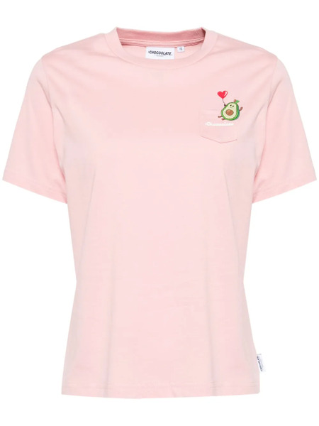  Chocoolate Avocado-motif T-shirt - Pink 