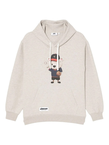  Chocoolate Bear-print Hoodie - Neutrals 