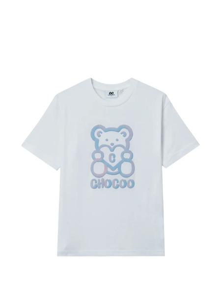  Chocoolate Bear-print T-shirt - White 