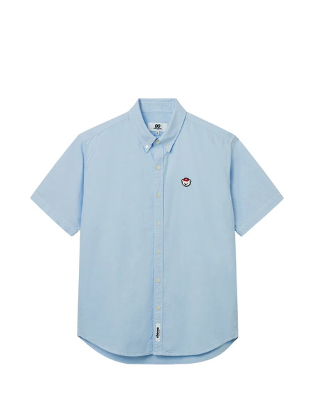  Chocoolate Buttoned Embroidered Shirt - Blue 