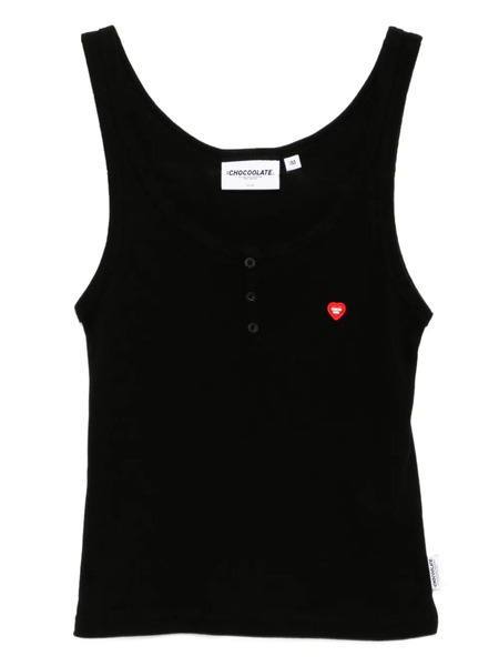  Chocoolate Cotton Tank Top - Black 