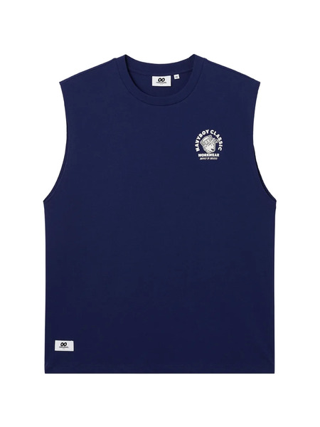  Chocoolate Graphic Sleeveless T-shirt - Blue 