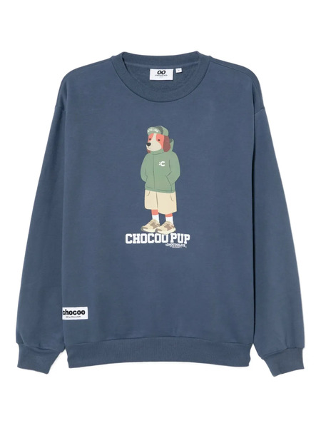  Chocoolate Graphiced Sweatshirt - Blue 