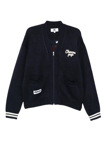  Chocoolate Intarsia-knit Cardigan - Blue 