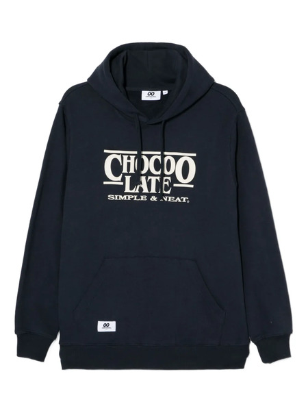  Chocoolate Logo-embossed Hoodie - Blue 
