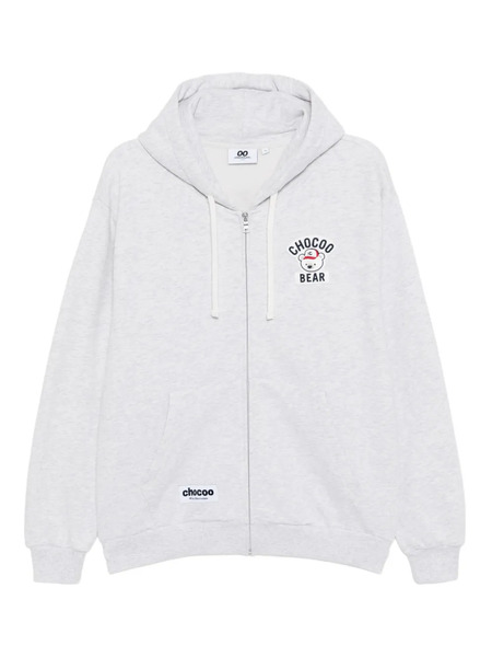  Chocoolate Logo-embroidered Hoodie - Grey 