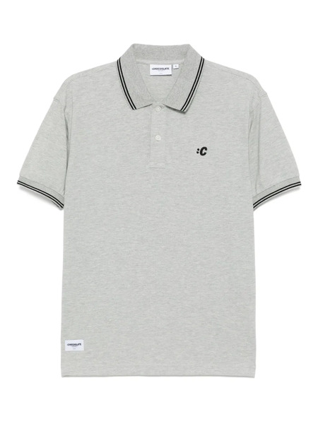  Chocoolate Logo-embroidered Polo Shirt - Grey 
