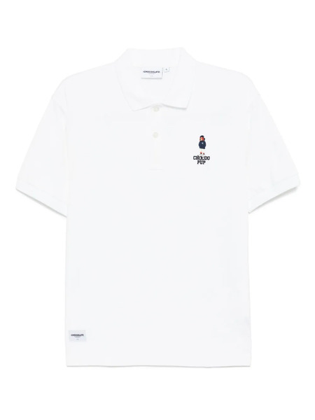  Chocoolate Logo-embroidered Polo Shirt - White 