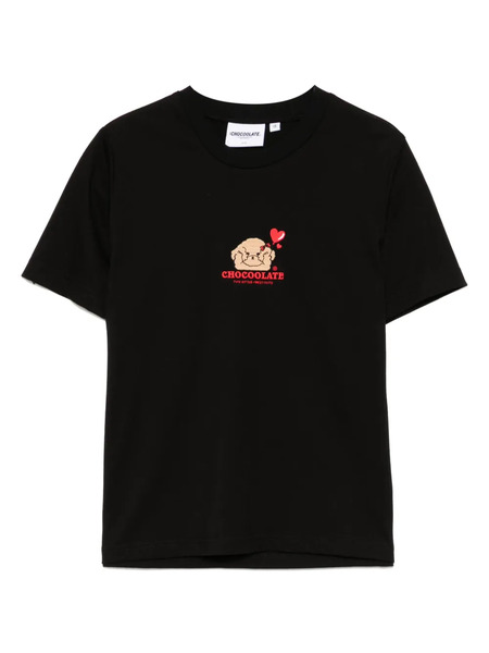  Chocoolate Logo-embroidered T-shirt - Black 