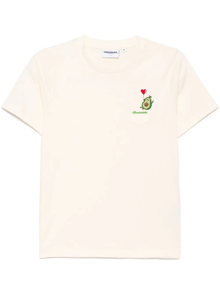  Chocoolate Logo-embroidered T-shirt - Neutrals 
