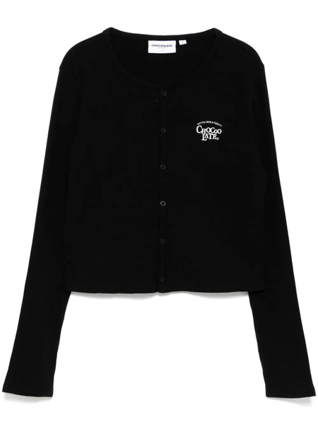  Chocoolate Logo-embroidered Top - Black 