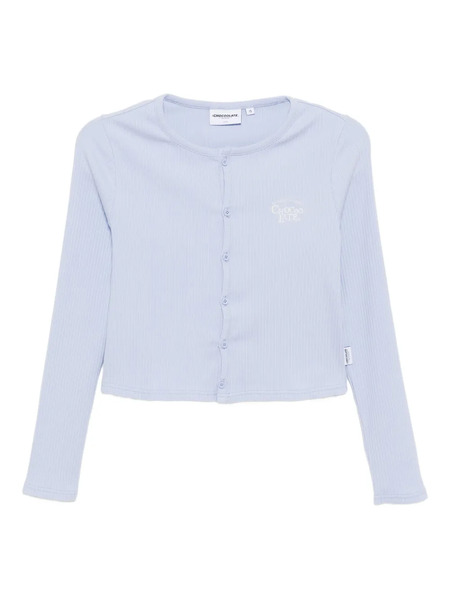  Chocoolate Logo-embroidered Top - Blue 