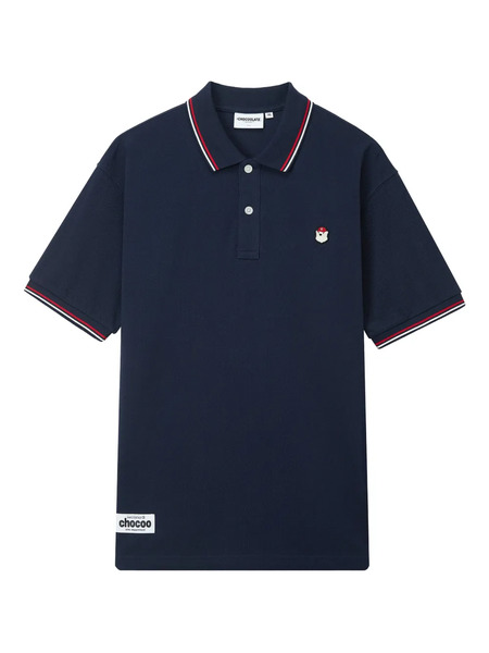  Chocoolate Logo-patch Polo Shirt - Blue 