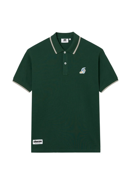  Chocoolate Logo-patch Polo Shirt - Green 