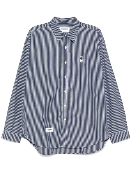  Chocoolate Logo-patch Shirt - Blue 