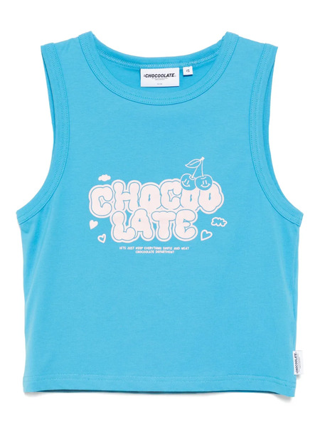  Chocoolate Logo-print Tank Top - Blue 