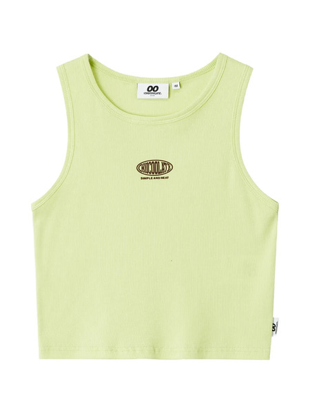 Chocoolate Ribbed Logo Tank Top - Green 
