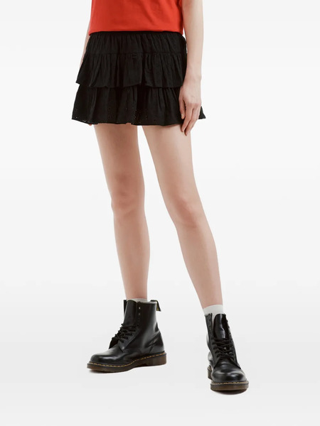  Chocoolate Ruffled Mini Skirt - Black 