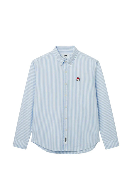  Chocoolate Striped Button Shirt - Blue 