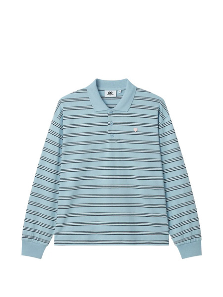  Chocoolate Striped Polo Top - Blue 