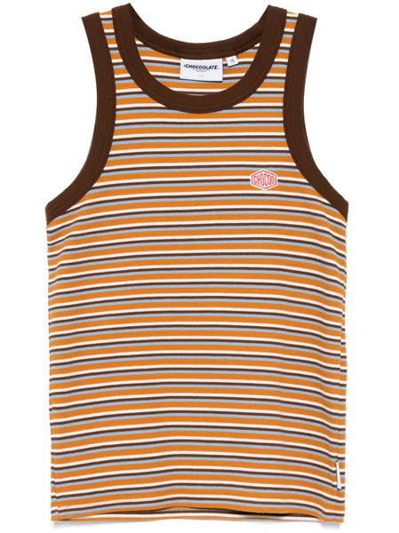  Chocoolate Striped Tank Top - Brown 