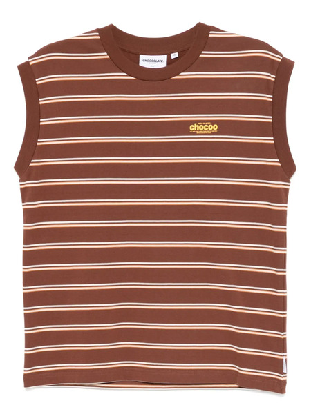  Chocoolate Striped Tank Top - Brown 