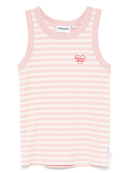  Chocoolate Striped Tank Top - Pink 