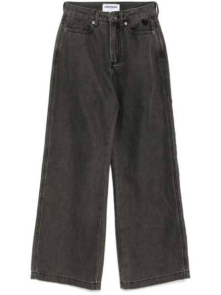  Chocoolate Wide-leg Jeans - Grey 