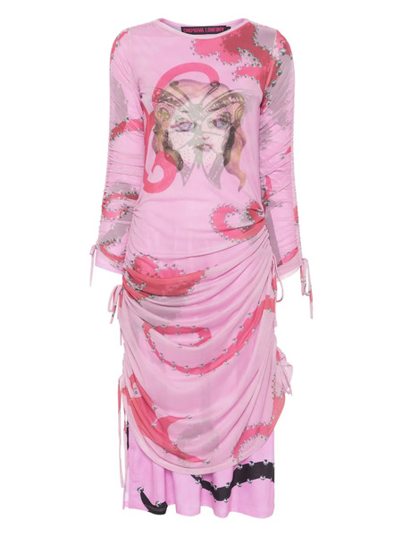  Chopova Lowena Ballast Midi Dress - Pink 