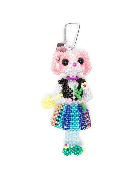  Chopova Lowena Bunny Shepherdess Figure Keyring - Pink 