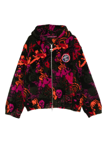  Chopova Lowena Skull-print Fleece Jacket - Black 