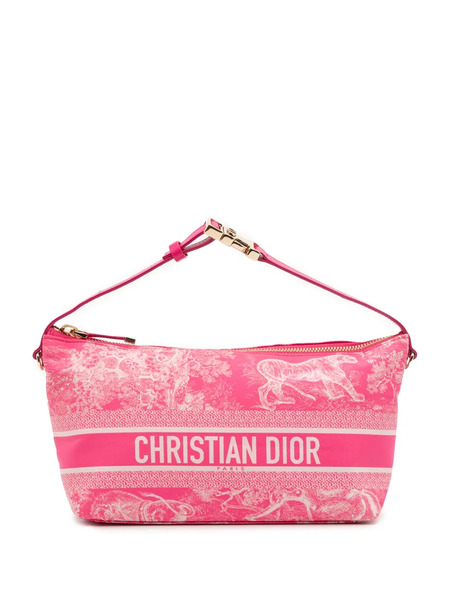  Christian Dior Pre-owned 2022 Medium Technical Fabric Toile De Jouy Reverse Diortravel Nomad Pouch Handbag - Pink 